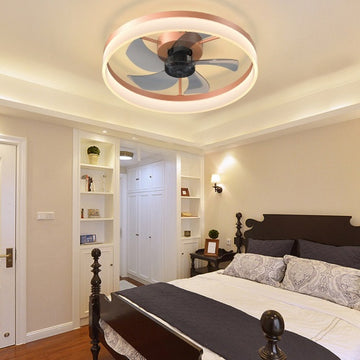 Slim Modern Ceiling Fan with Dimmable LED Light