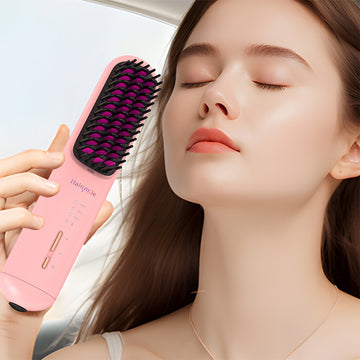 Cordless Hair & Beard Straightener Brush