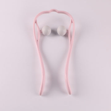 6-Roller Cervical Neck Massager with Natural Jade Scraping Tool