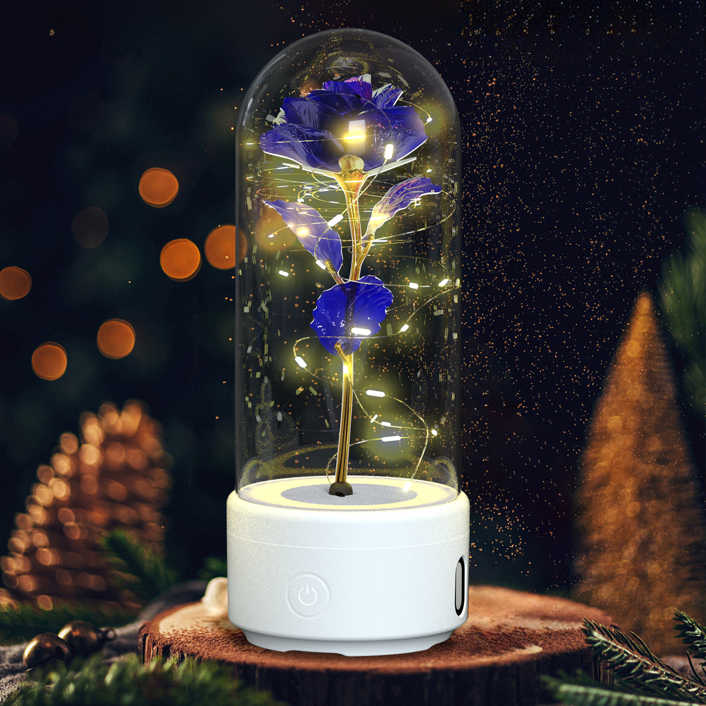 Romantic LED Strip Light with Glass Lampshade