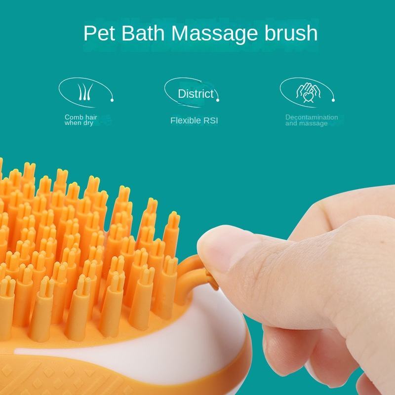 2-in-1 Pet Bath & Grooming Brush