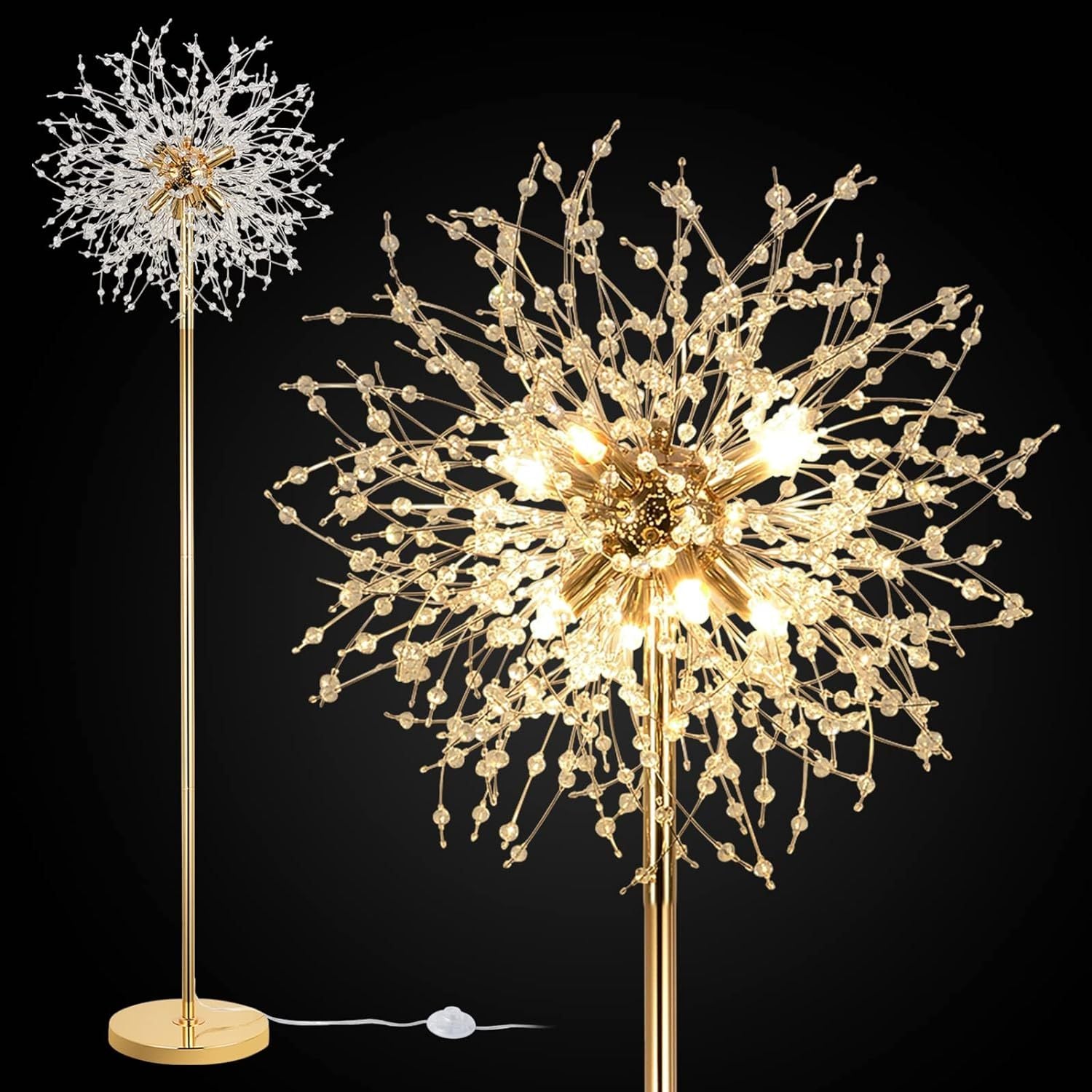 Elegant Crystal Floor Lamp