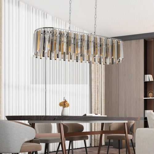 Modern Oval Crystal Chandelier