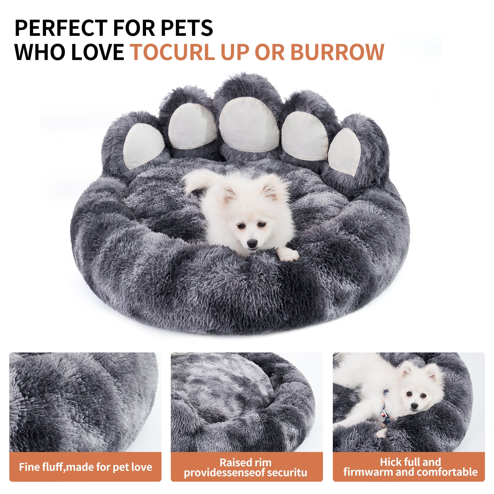 PETART Standing Bear Paw Dog Bed