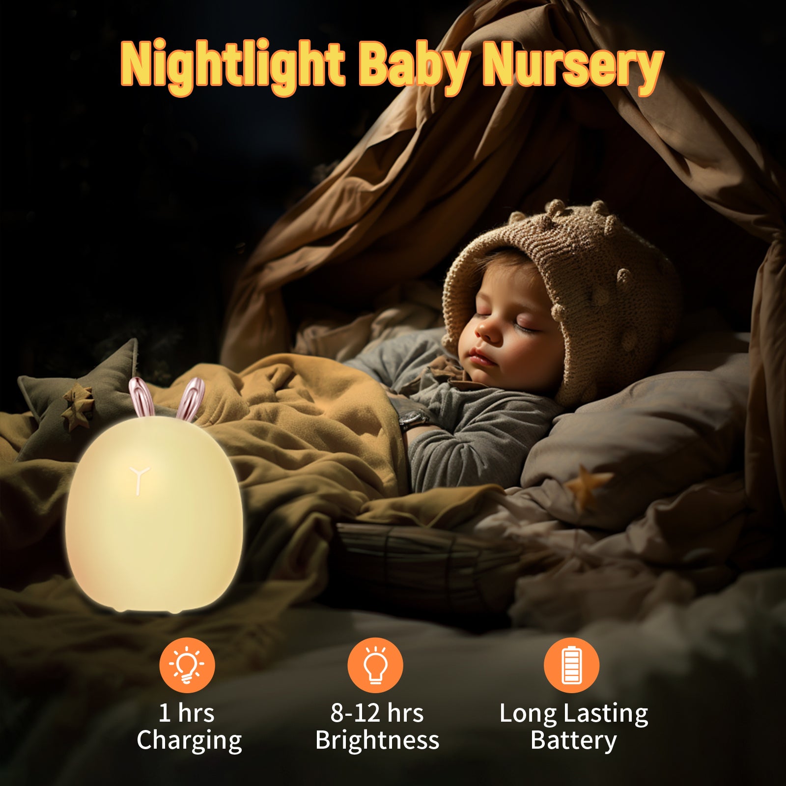 Cute Rabbit & Elk Silicone Night Light