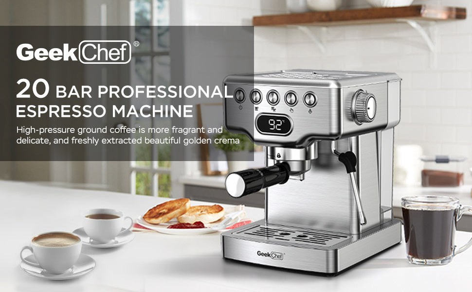 2-in-1 Espresso & Milk Frother Coffee Maker