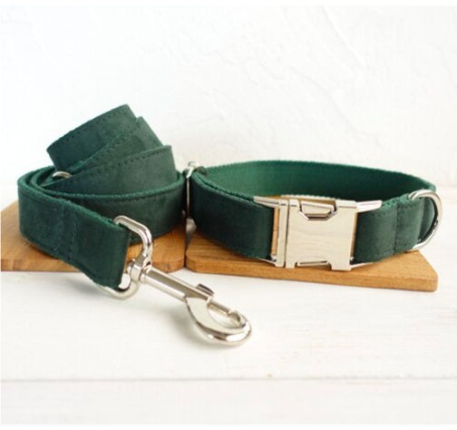 MUTTCO Adjustable Pet Collar & Bow Leash Set