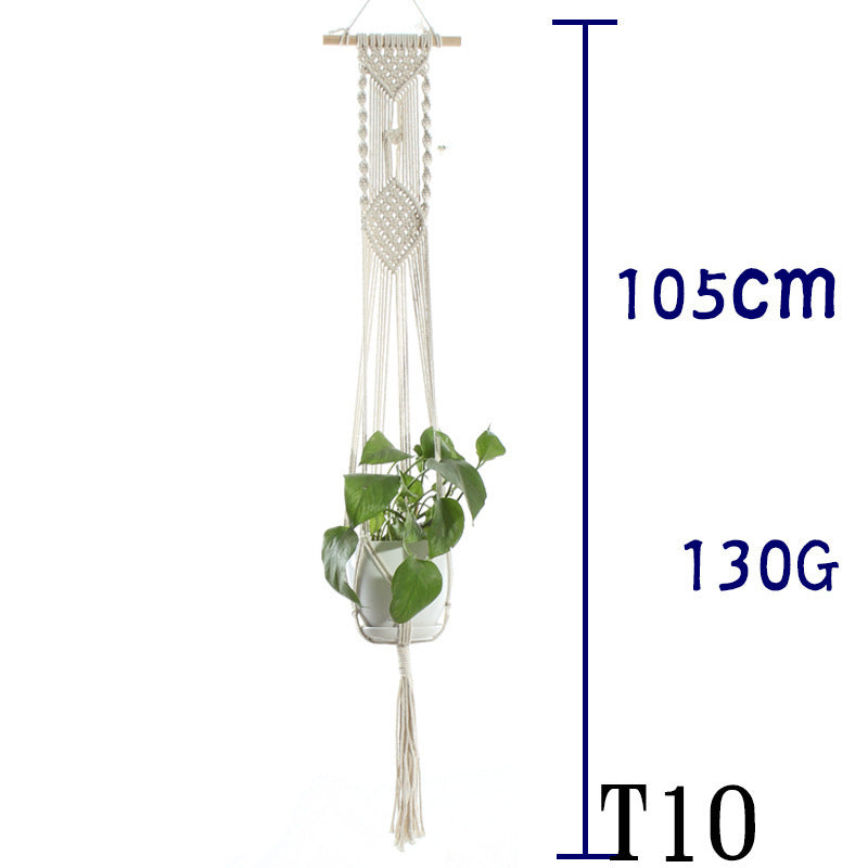 Handmade Cotton Rope Flowerpot Net Bag
