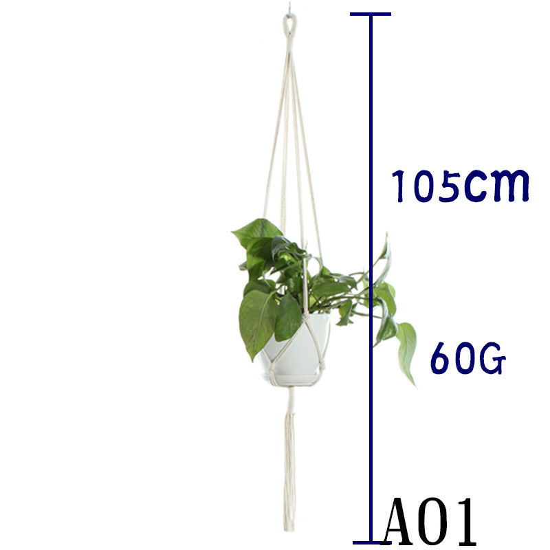 Handmade Cotton Rope Flowerpot Net Bag