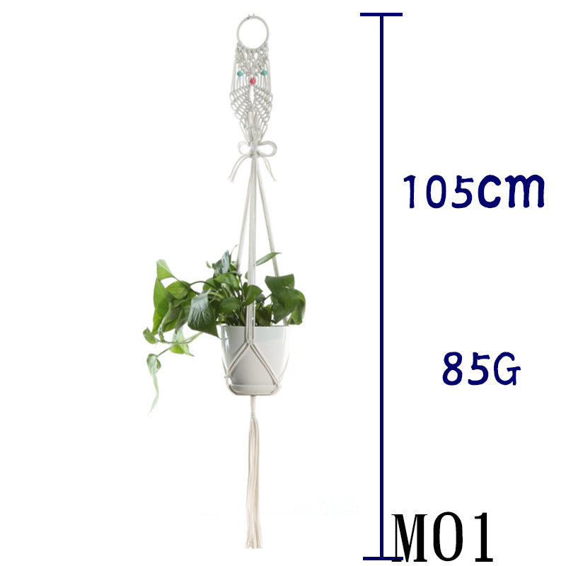 Handmade Cotton Rope Flowerpot Net Bag