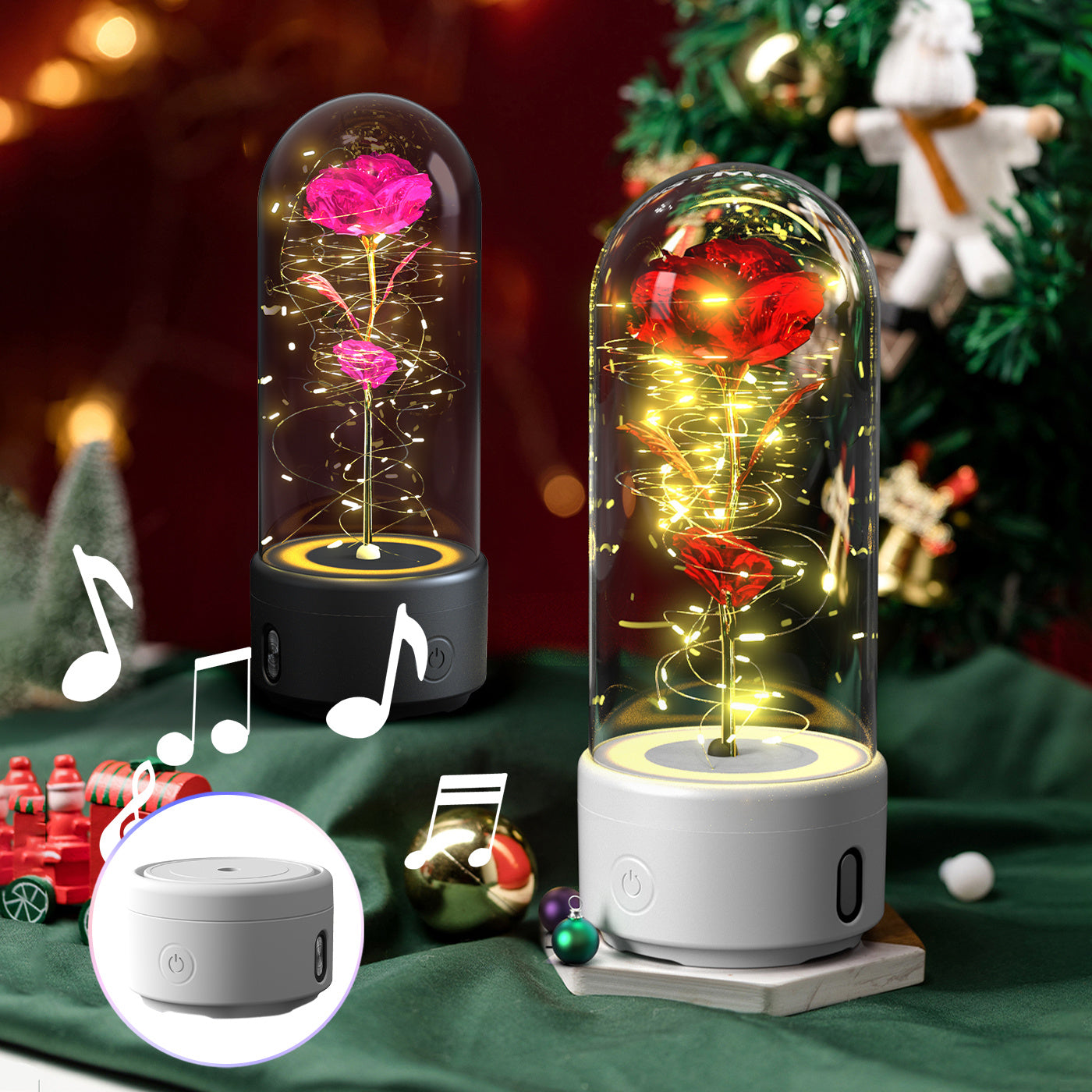 Romantic LED Strip Light with Glass Lampshade