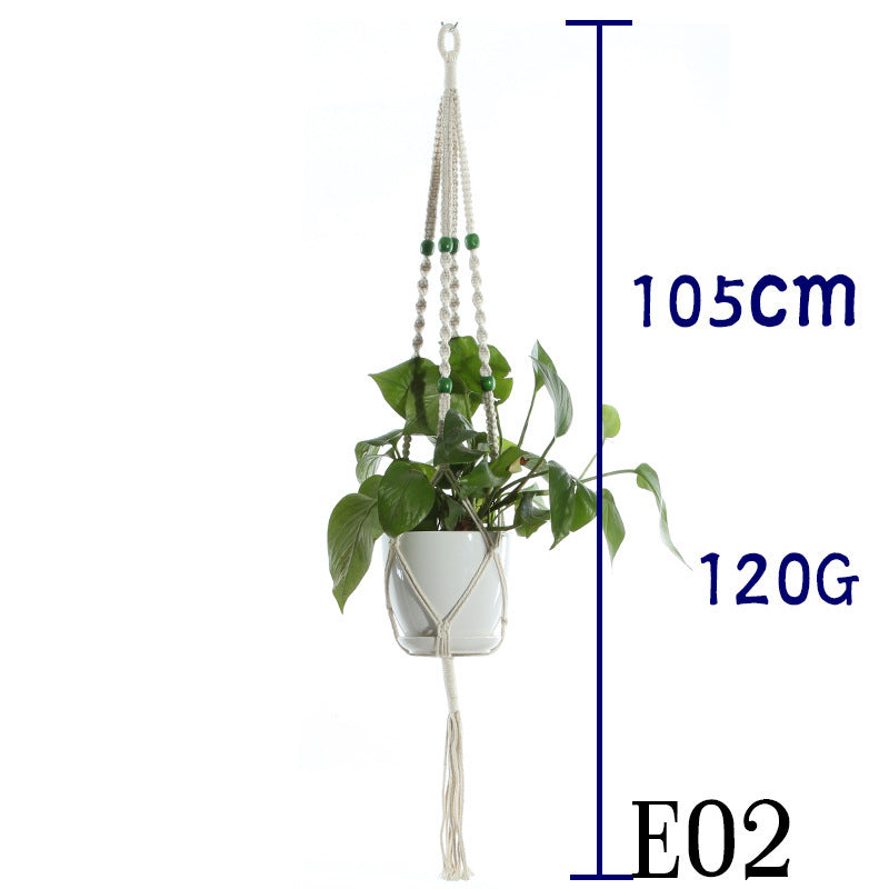 Handmade Cotton Rope Flowerpot Net Bag