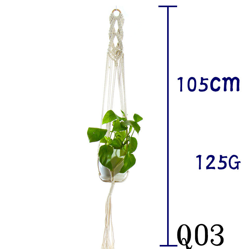 Handmade Cotton Rope Flowerpot Net Bag