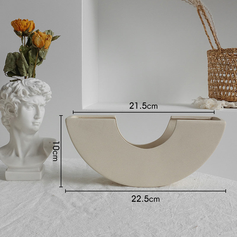 Nordic-Style Matte Ceramic Table Vase
