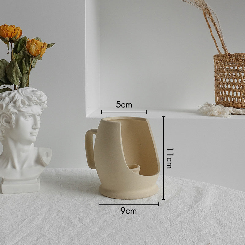 Nordic-Style Matte Ceramic Table Vase