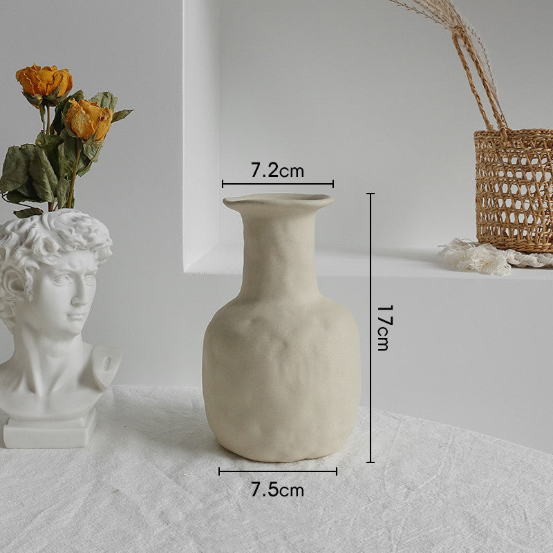 Nordic-Style Matte Ceramic Table Vase