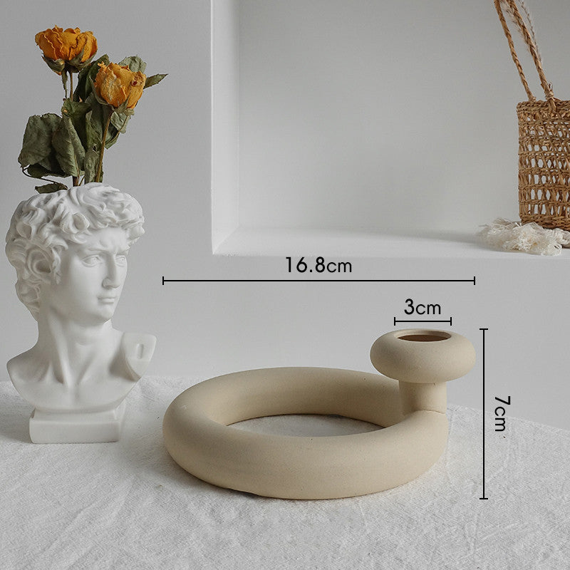 Nordic-Style Matte Ceramic Table Vase