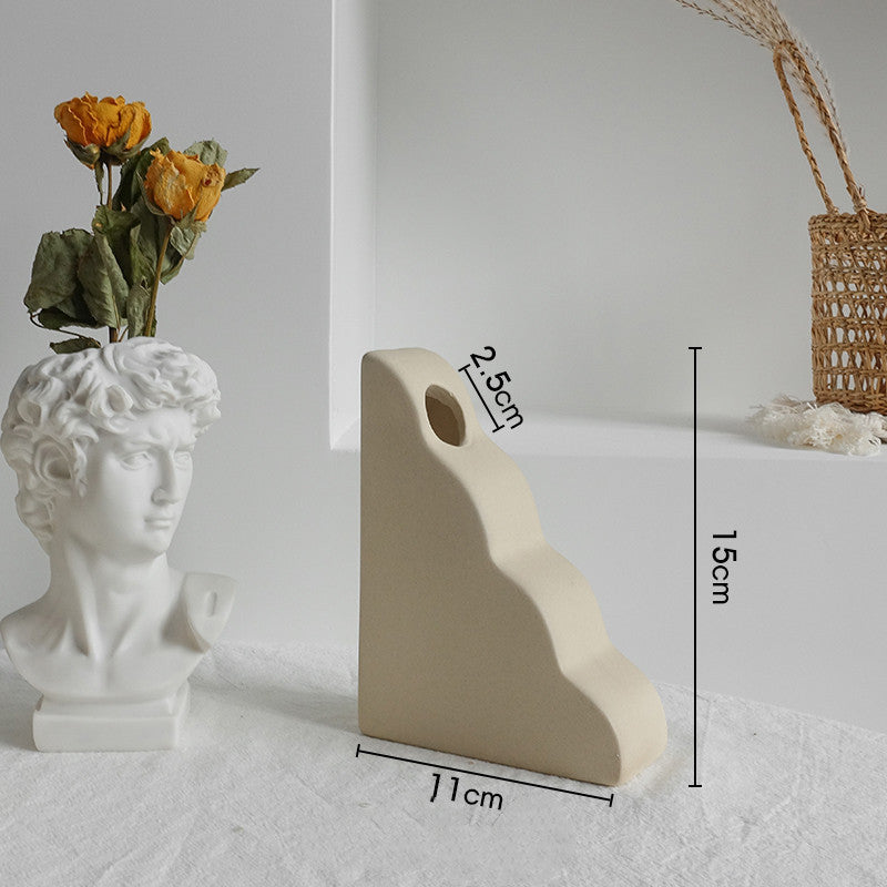 Nordic-Style Matte Ceramic Table Vase