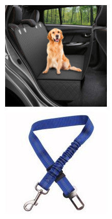 Waterproof Dog Car Seat Cover with Mesh Window & Side Zippers