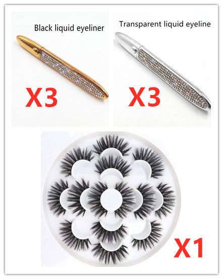 False Eyelashes Self-Adhesive Eyeliner – Multicolor Options