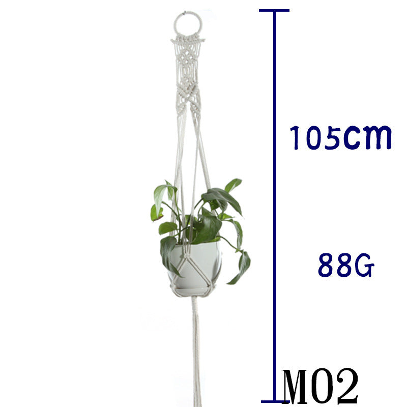 Handmade Cotton Rope Flowerpot Net Bag