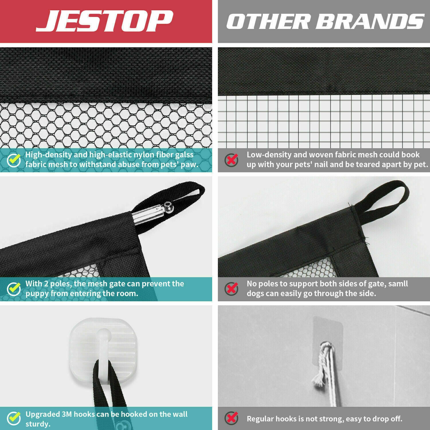 Retractable Mesh Pet Safety Gate