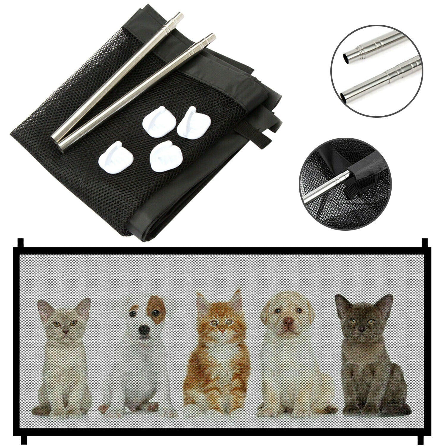 Retractable Mesh Pet Safety Gate