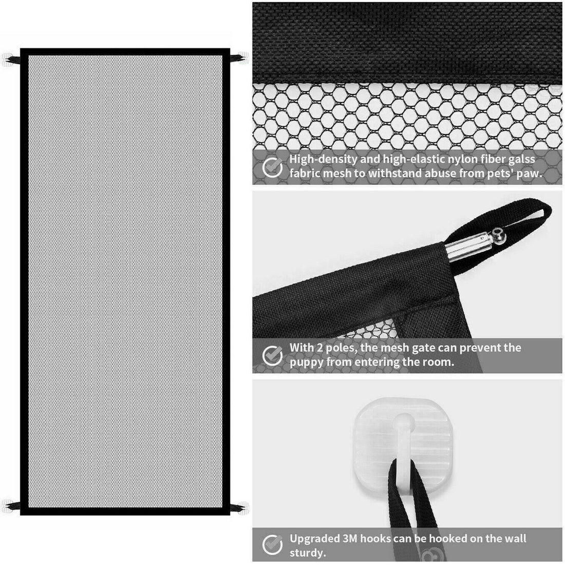 Retractable Mesh Pet Safety Gate