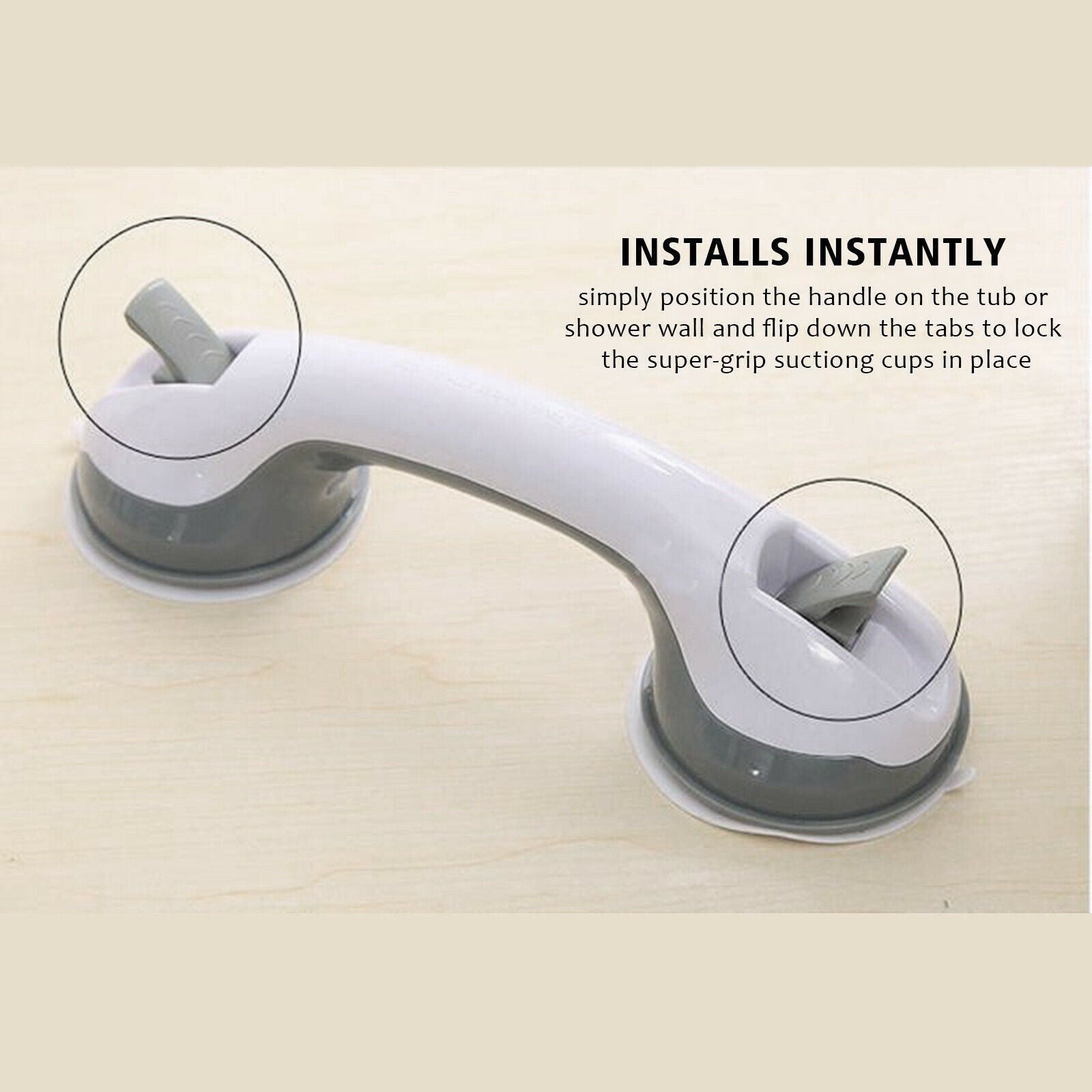 Strong Suction Safety Shower Handle Grab Bar