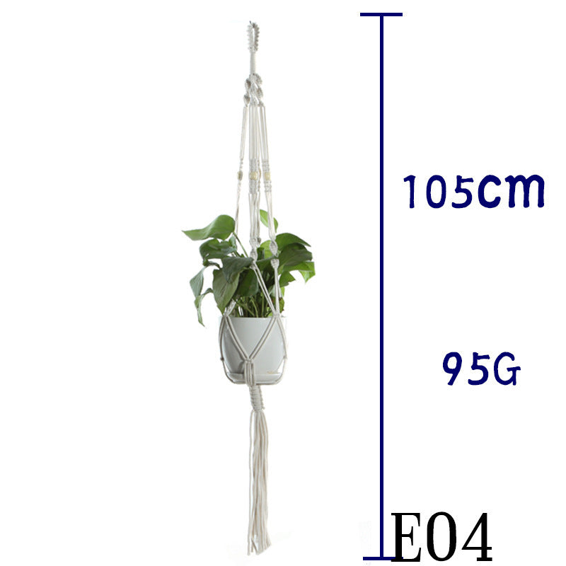 Handmade Cotton Rope Flowerpot Net Bag