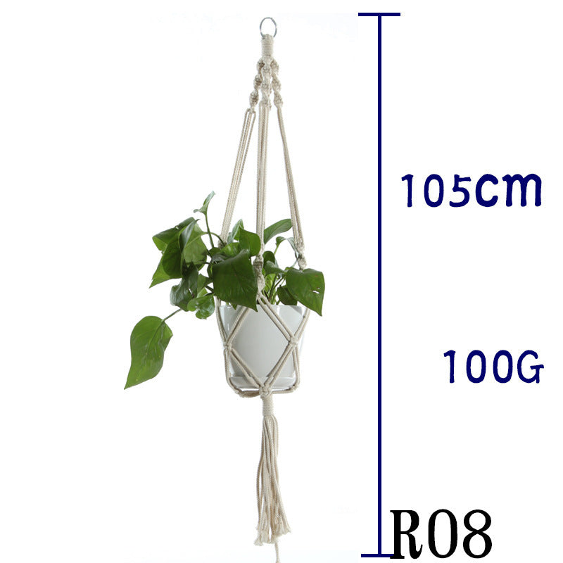 Handmade Cotton Rope Flowerpot Net Bag