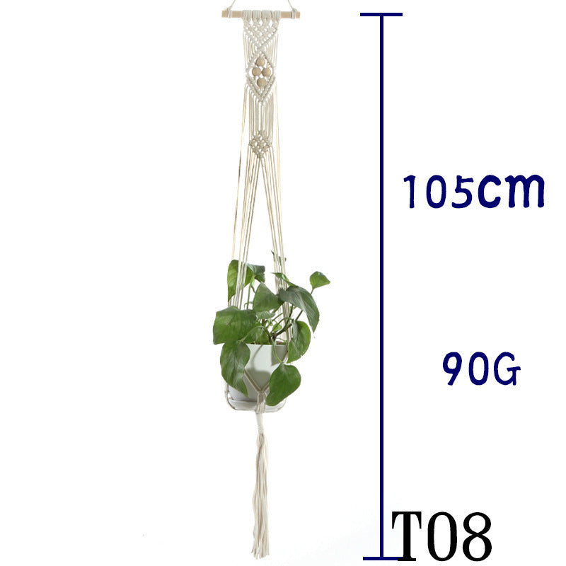 Handmade Cotton Rope Flowerpot Net Bag