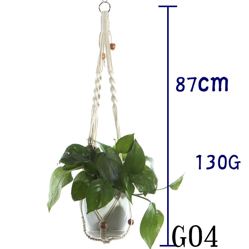 Handmade Cotton Rope Flowerpot Net Bag