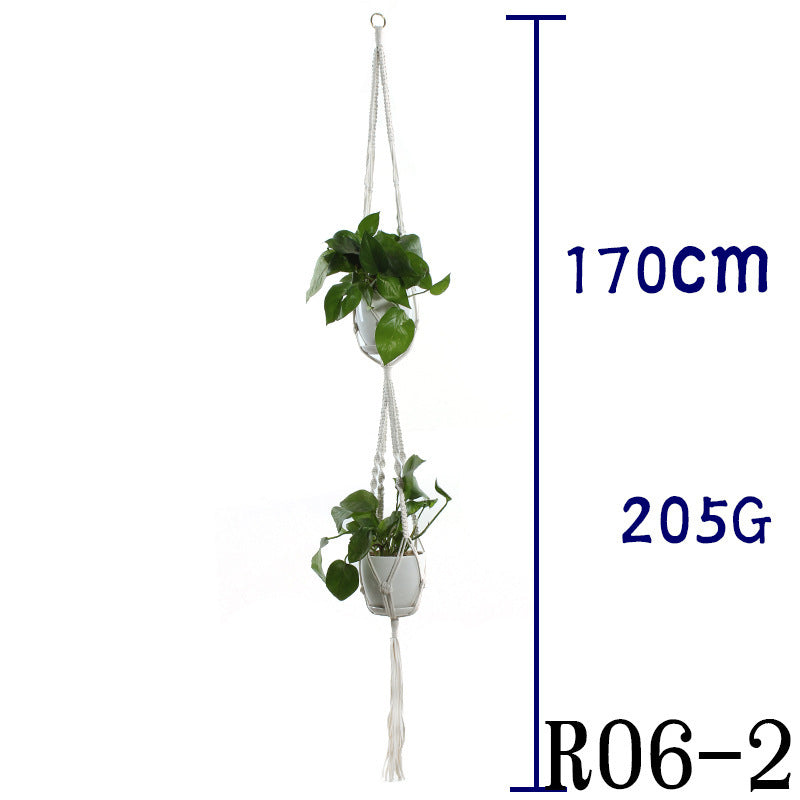 Handmade Cotton Rope Flowerpot Net Bag