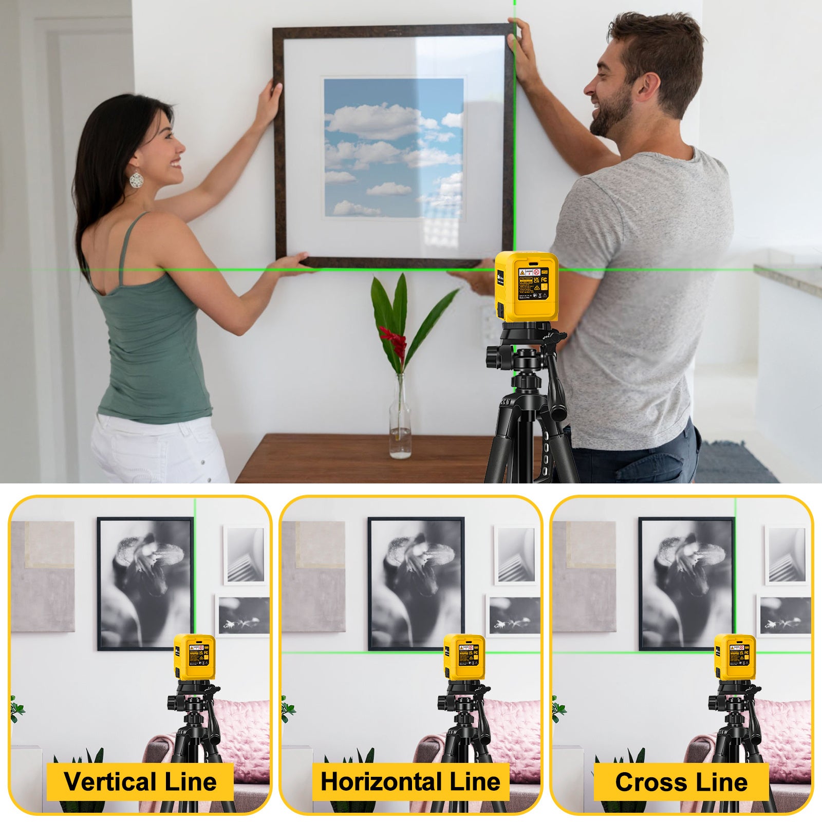 Ultra-Bright Green Laser Level – Self-Leveling & Portable