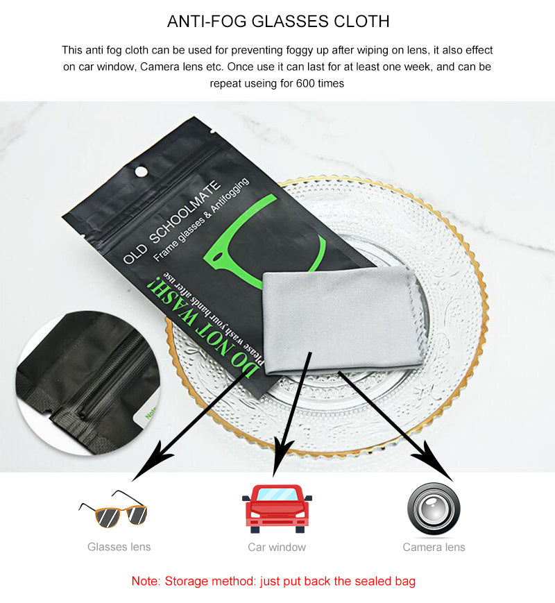 Anti-Fog Glasses Cloth – 15x15cm Premium Lens Cleaner