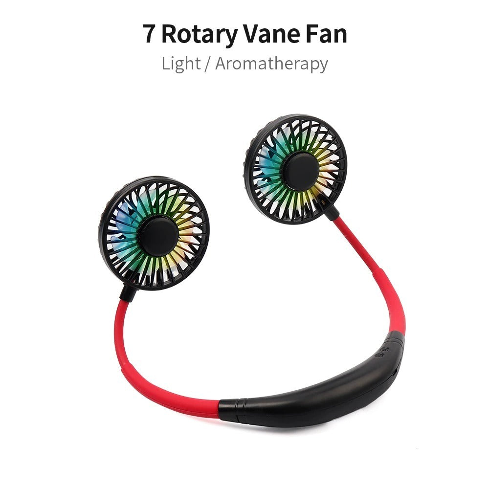 Portable Neck Fan – Wearable & Desktop Cooling Solution