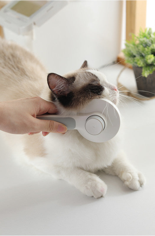 Self-Cleaning Pet Grooming Comb with 135° Stainless Steel Needles