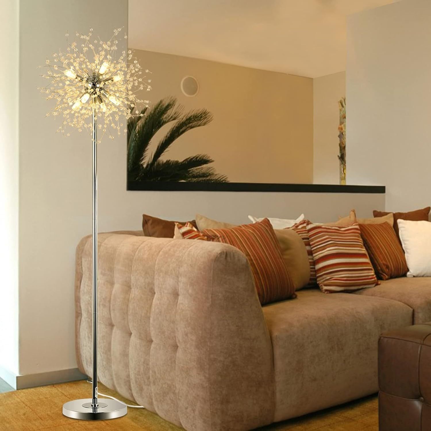 Elegant Crystal Floor Lamp