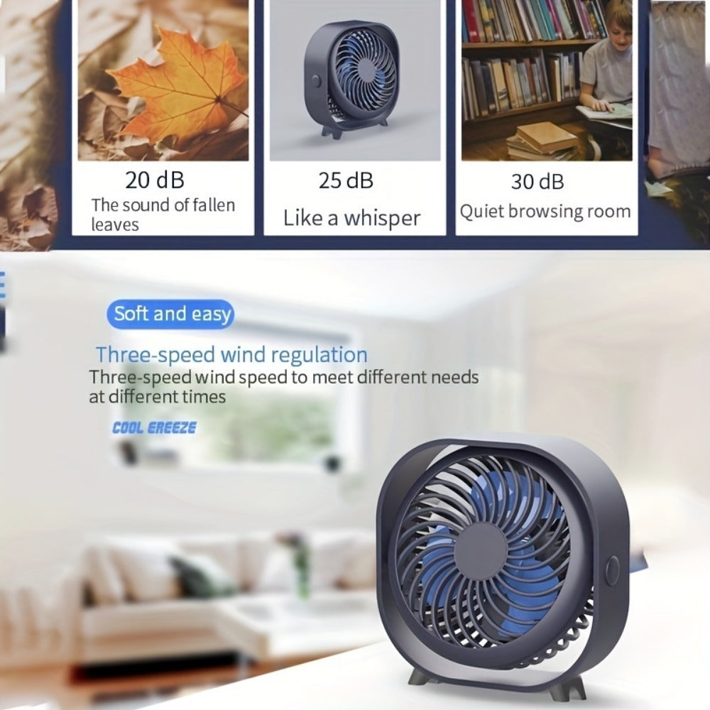 Portable Rechargeable Desktop Fan