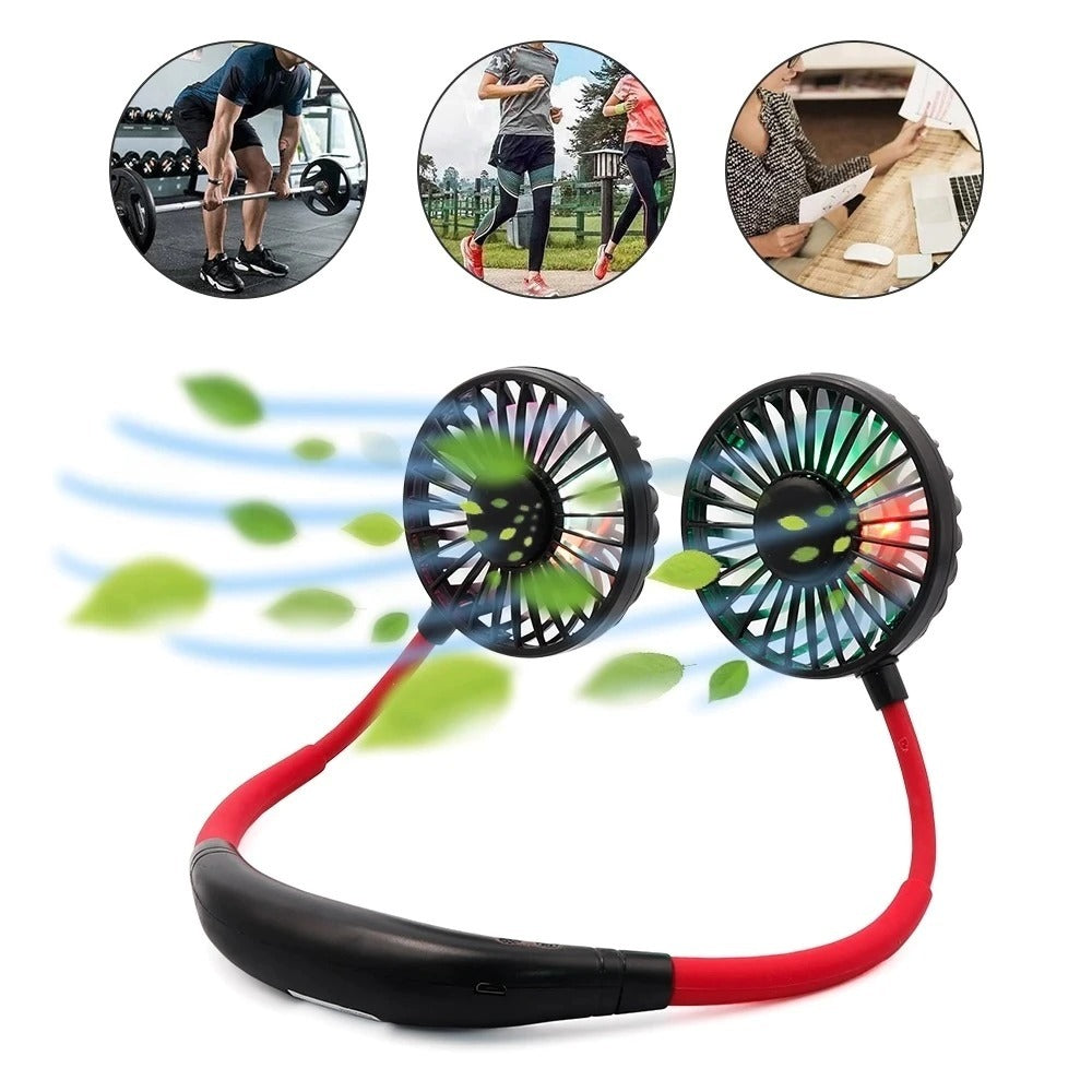 Portable Neck Fan – Wearable & Desktop Cooling Solution