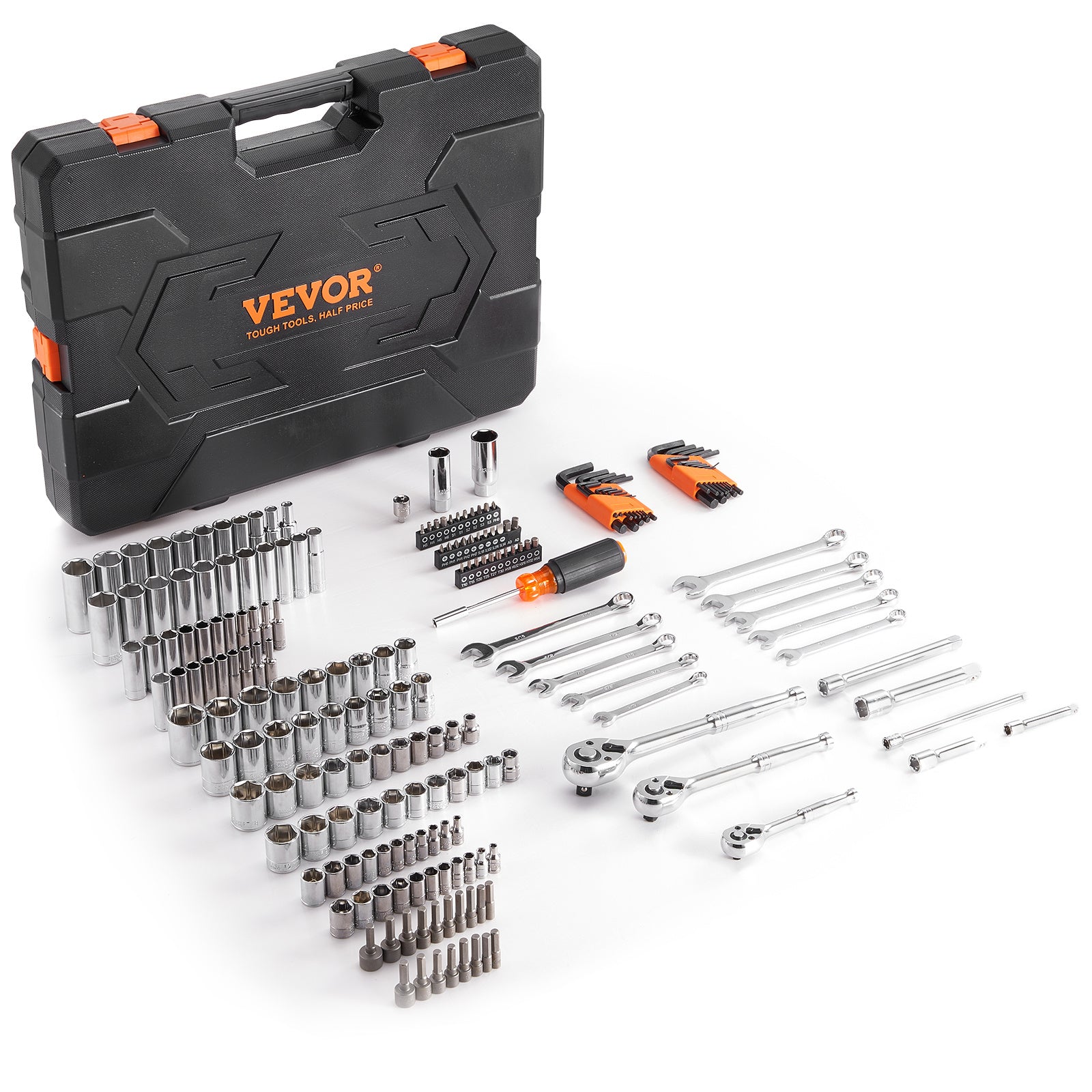 VEVOR 205-Piece Mechanics Tool & Socket Set