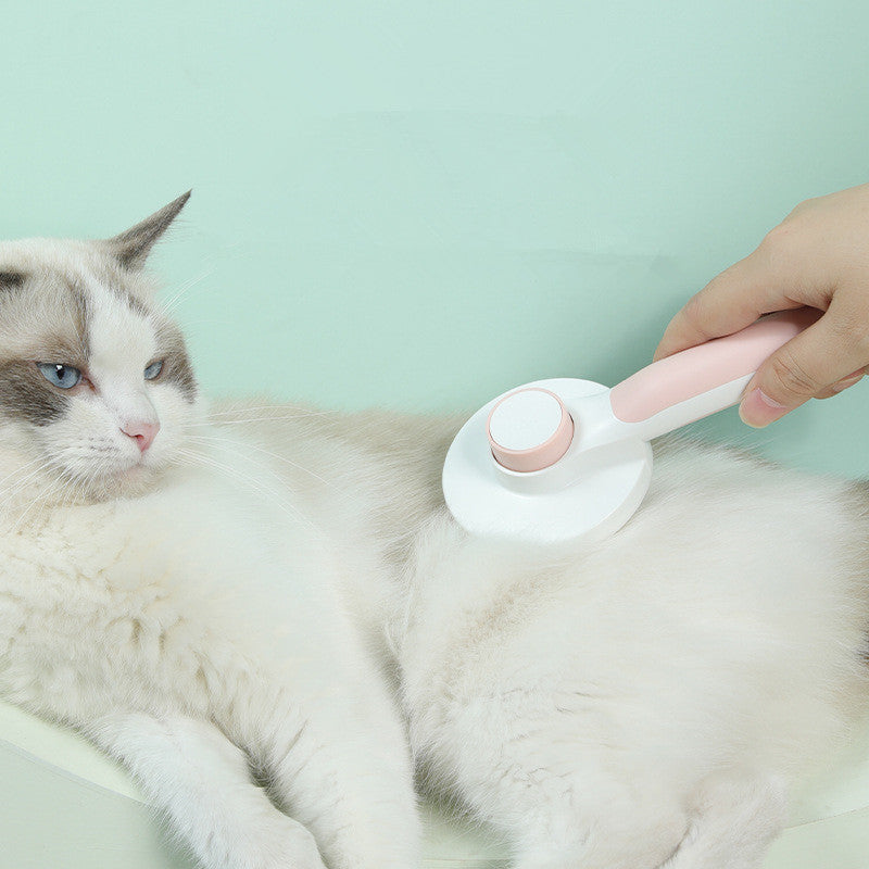 Self-Cleaning Pet Grooming Comb with 135° Stainless Steel Needles
