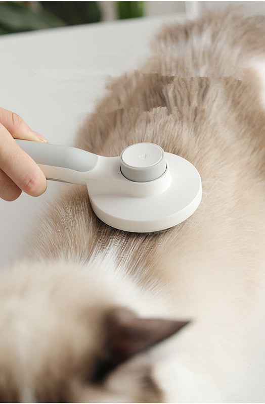 Self-Cleaning Pet Grooming Comb with 135° Stainless Steel Needles