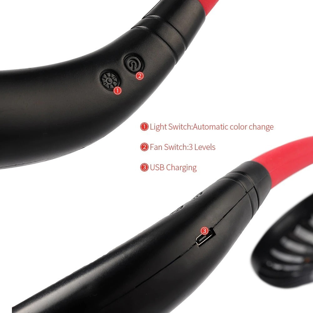Portable Neck Fan – Wearable & Desktop Cooling Solution