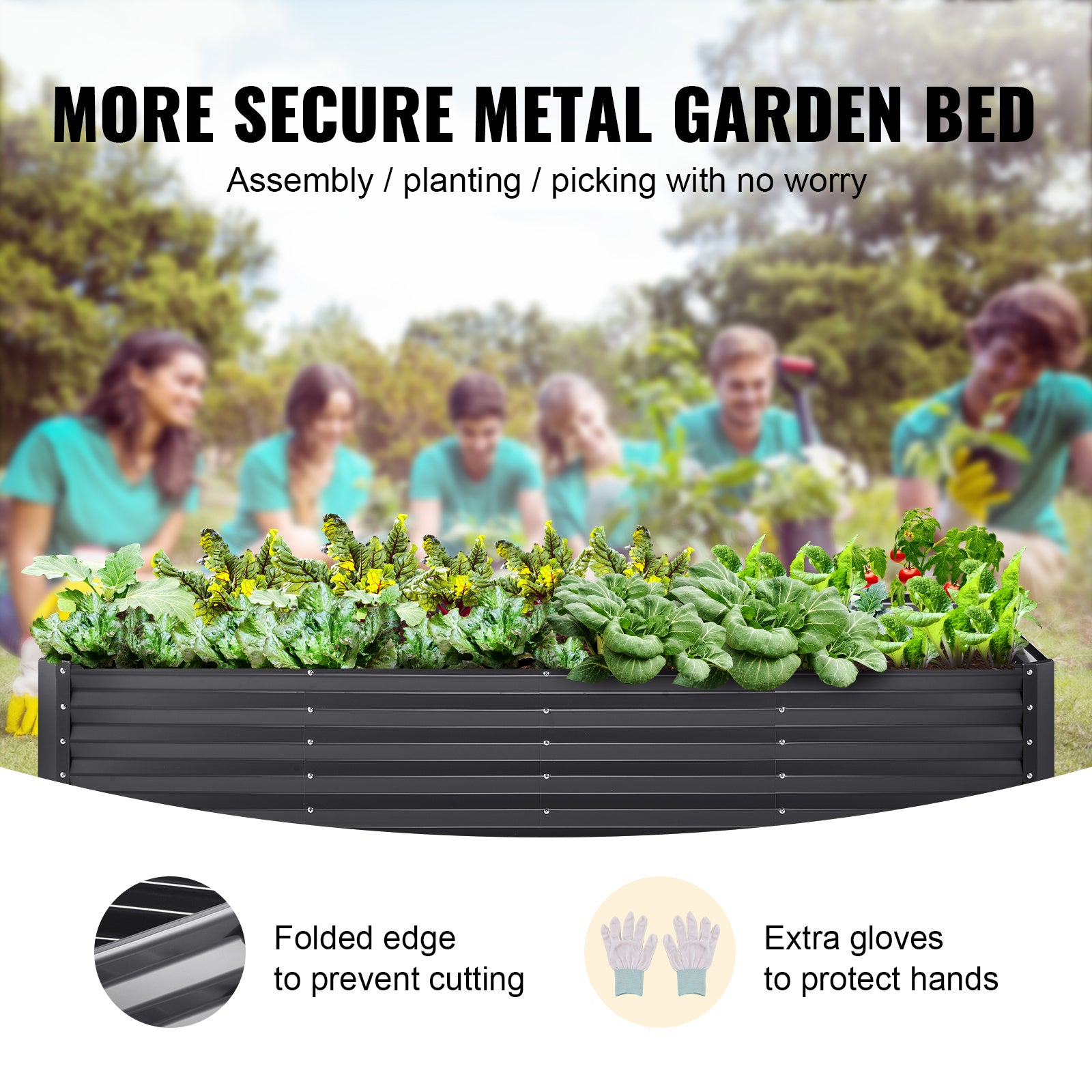 VEVOR Galvanized Raised Garden Bed