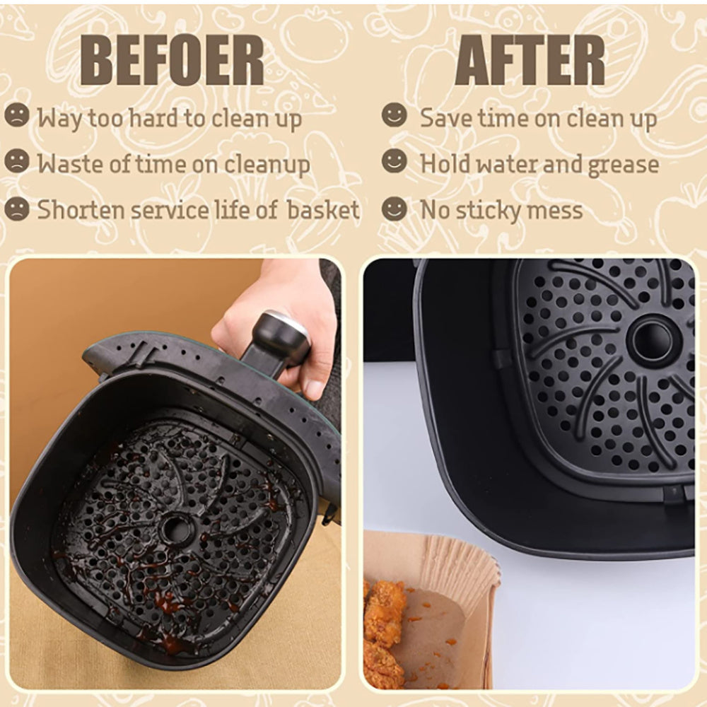 Food-Grade Disposable Paper Liners for Air Fryer Basket