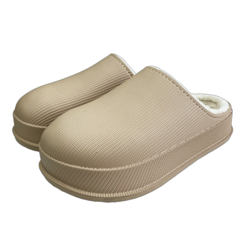 Couple Waterproof Non-slip Warm Home Cotton Slippers