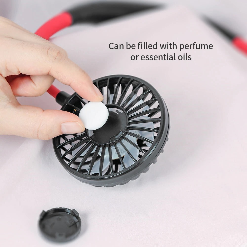 Portable Neck Fan – Wearable & Desktop Cooling Solution