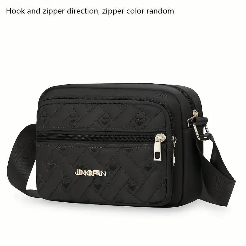 Oxford Cloth Multi-Layer Crossbody Bag